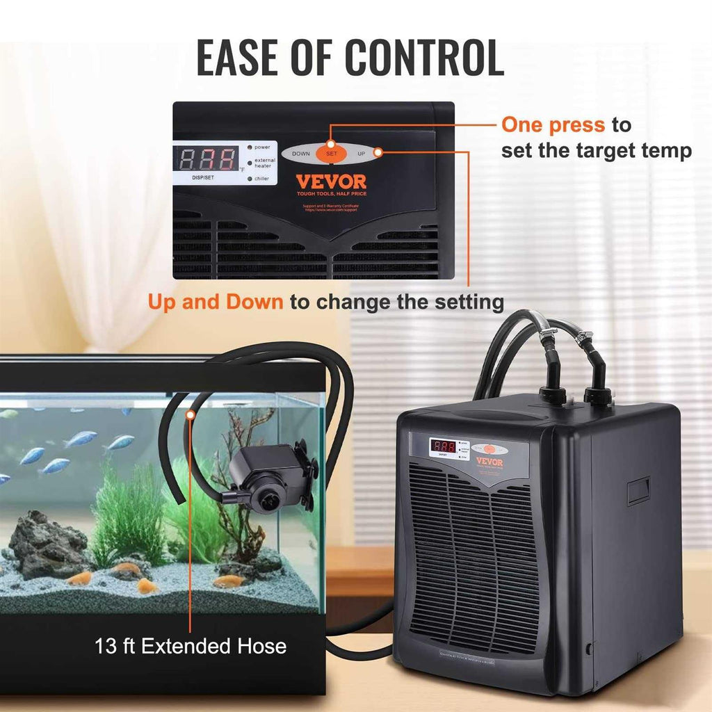 Aquarium Chiller 110 Gal 1/3 HP Quiet Refrigeration Compressor U56327