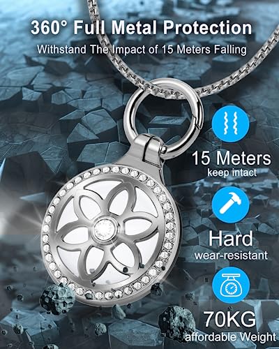 25in Adjustable Alloy Airtag Necklace J508606