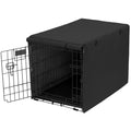 Black Waterproof Dog Crate Cover with Felt Mat F1238