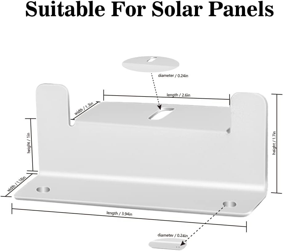 Solar Panel Mounting Brackets with Nuts and Bolts, Aluminum, Set of 4 S8831