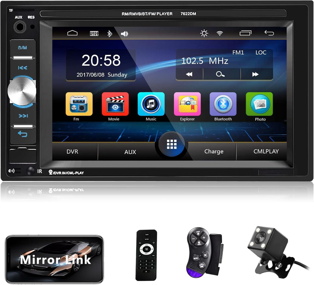 6.2 Inch Double Din Touchscreen Car Radio with Bluetooth Z284