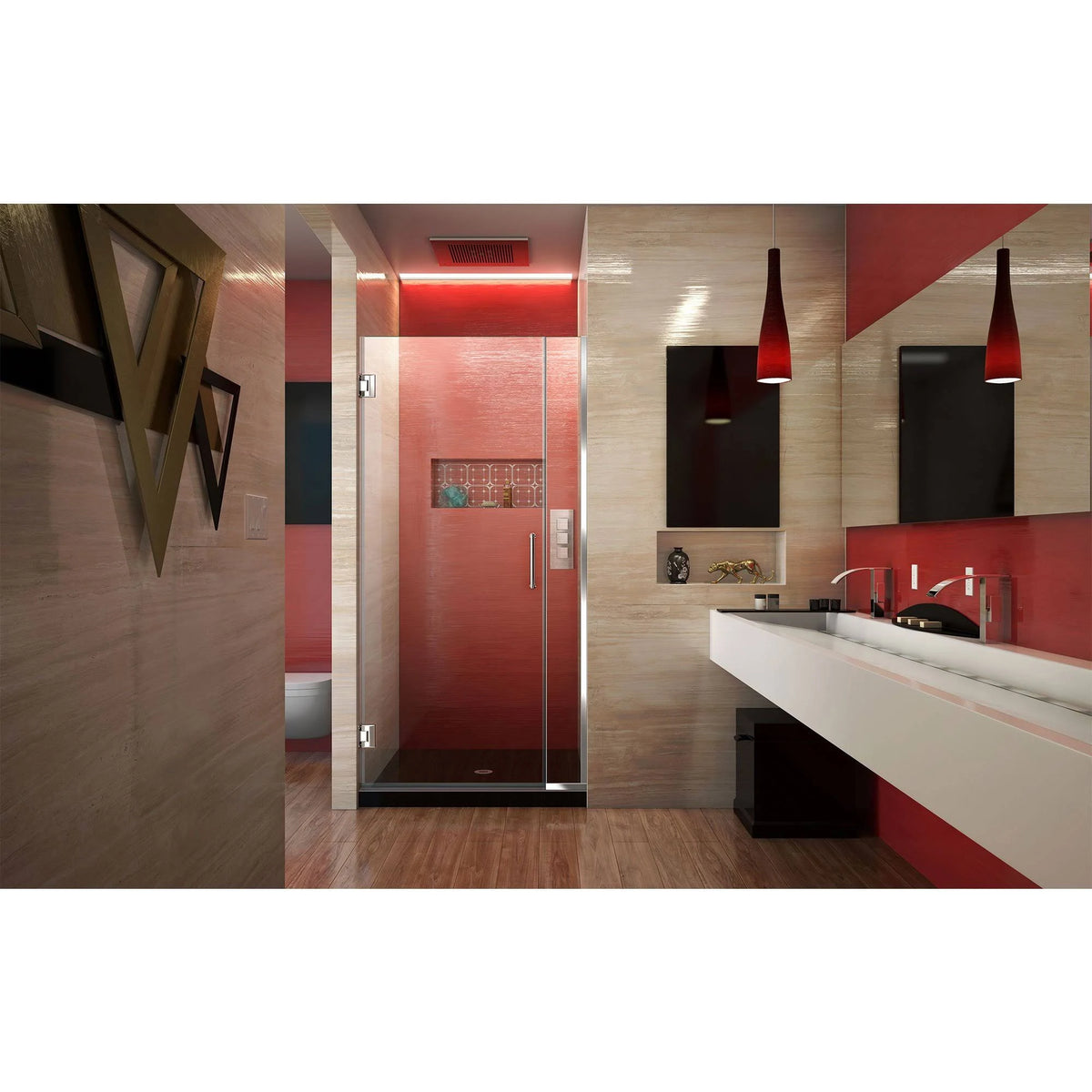 Chrome Hinged Shower Door X191