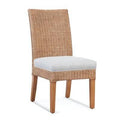 Navy Finish/Brown and Beige Stripe Side Chair D968562