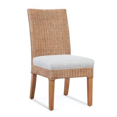 Navy Finish/Brown and Beige Stripe Side Chair D968562