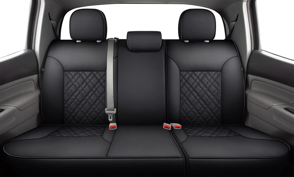 Tacoma Seat Covers Water Proof Faux Leather FullSet Black Gray G842920