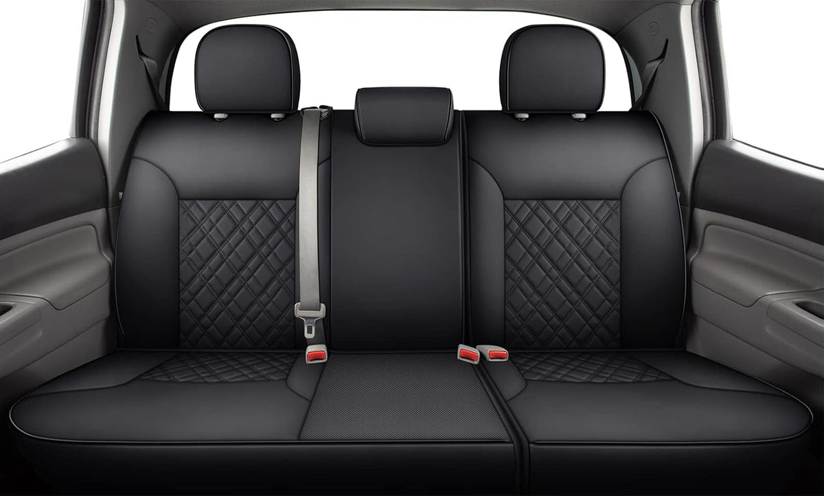 Tacoma Seat Covers Water Proof Faux Leather FullSet Black Gray G842920