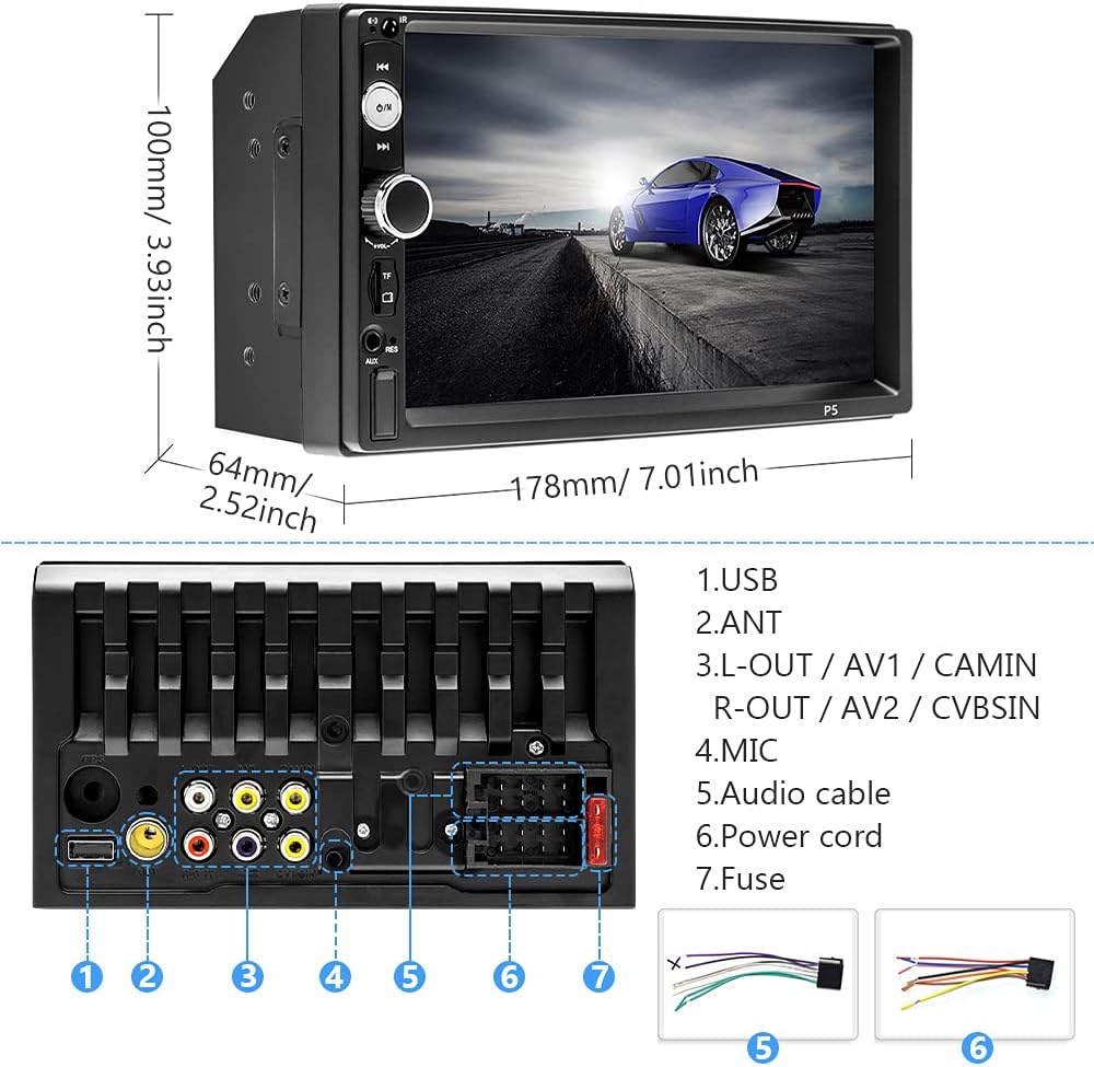 6.2 Inch Double Din Touchscreen Car Radio with Bluetooth Z284