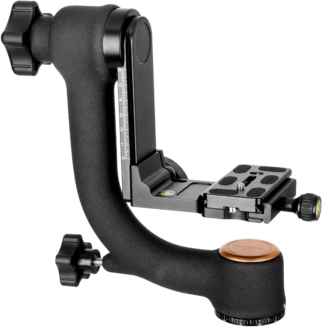 Q45 Gimbal Head Heavy Duty Metal Gimbal Tripod Head with Arca-Type Quick Release Plate and Bubble Level L66691