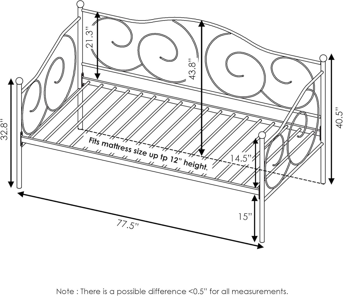 White Metal Daybed V1912