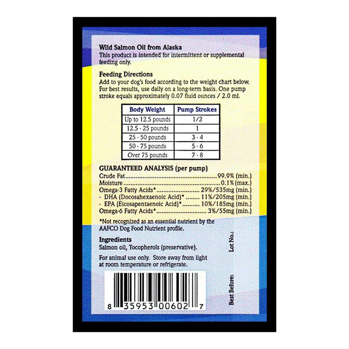 Wild Alaskan Salmon Oil Omega 3 Dog Food Supplement H42137