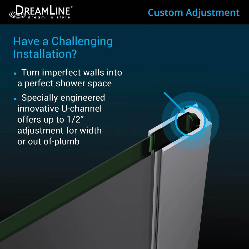 Chrome Hinged Shower Door X191