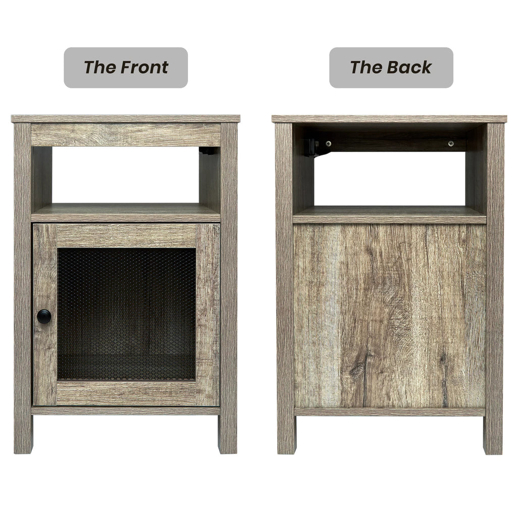 Wood End Table with USB Ports & Power Outlets X3064