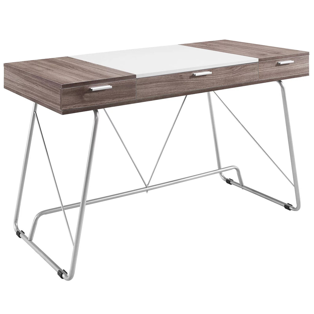 Panel Office Desk in Birch S950497