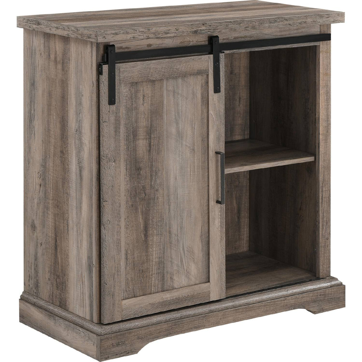 Grey Wash Accent Cabinet Sliding Door C716409