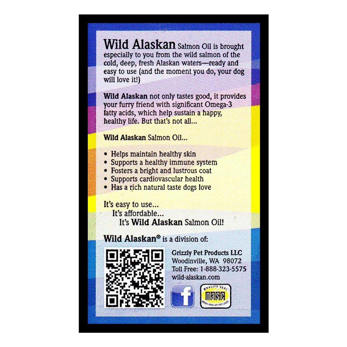 Wild Alaskan Salmon Oil Omega 3 Dog Food Supplement H42137