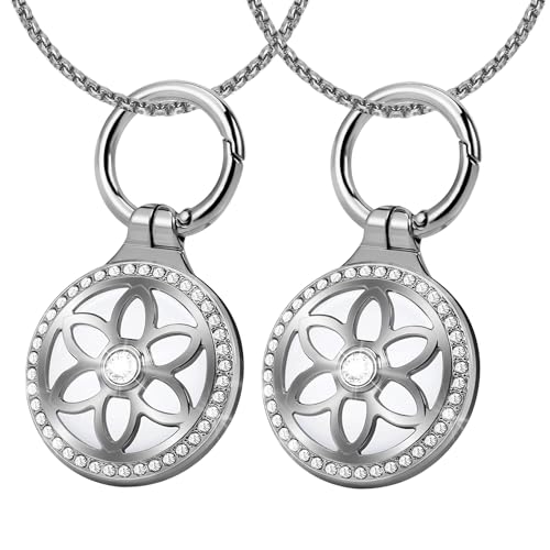 25in Adjustable Alloy Airtag Necklace J508606