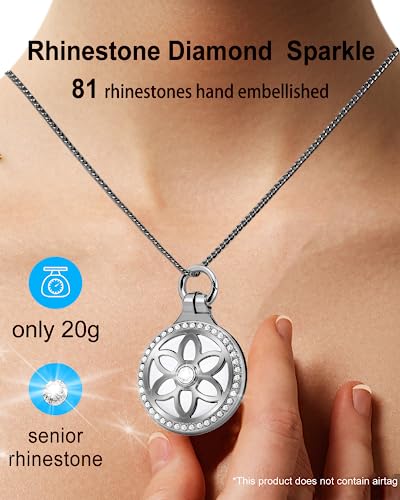 25in Adjustable Alloy Airtag Necklace J508606