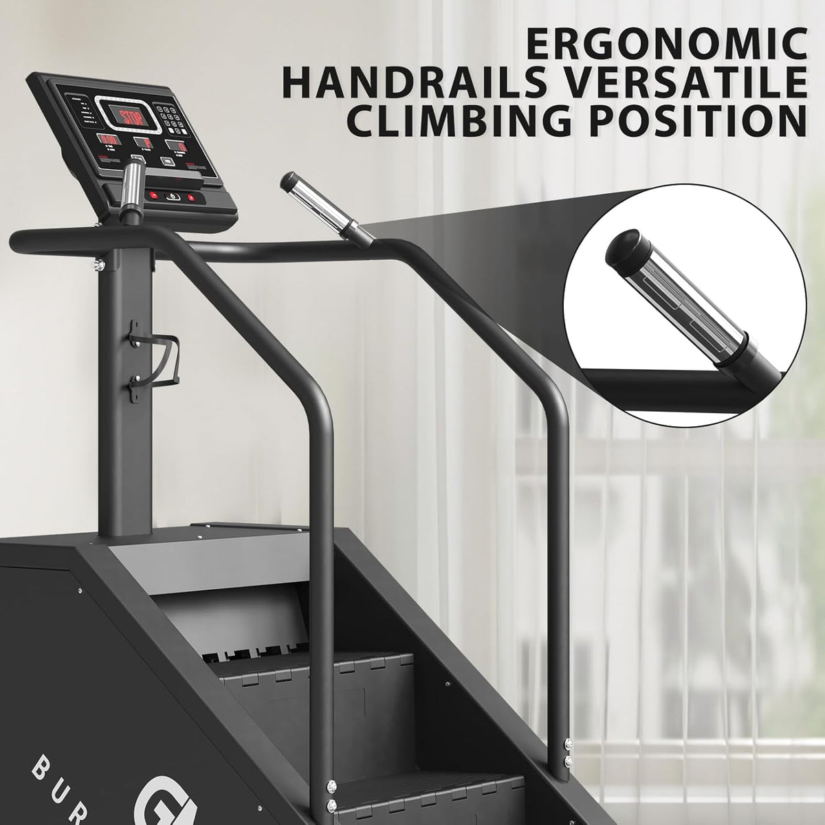 Blue Stair Stepper Exercise Machine with LED Screen, 15 Resistance Levels W8182
